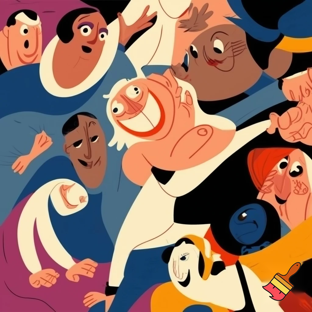 Humans in the style of Cartoon 20s