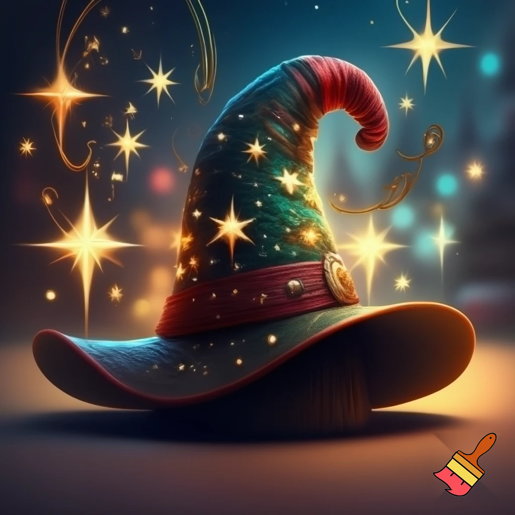 Christmas wizard hat stars and means