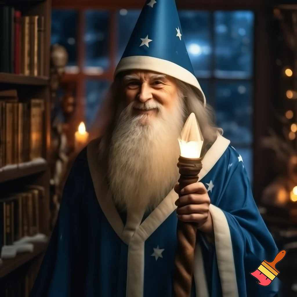 Magician wizard Christmas
