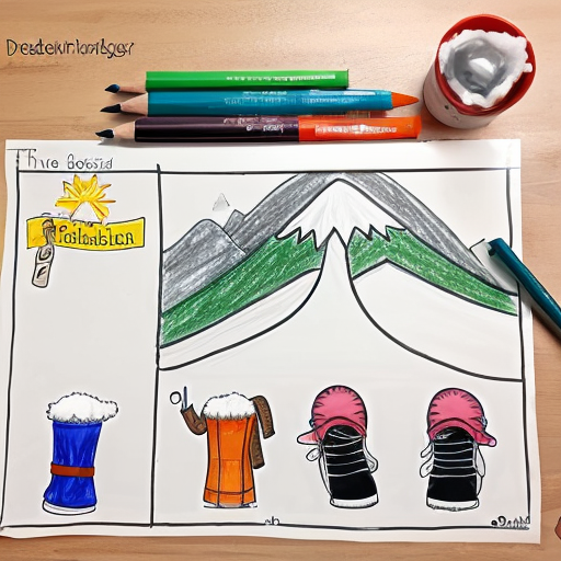 create whiteboard for drawings that i can draw for kindergartners 
 for the following:Desert	hat, sunglasses, T-shirt, shorts, sunscreen
Rainforest	raincoat, rain boots, umbrella
Polar	heavy coat, winter hat, scarf, gloves, snow boots
Mountains	jacket, warm hat, boots, long pants