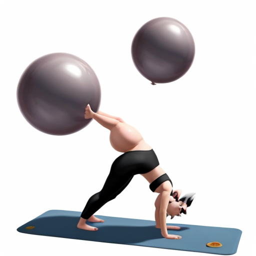 Draw a skunk girl doing a downward dog and her belly is filled with to the brim with gas that her belly is keeping her on that pose and it’s inflated that it’s touching the ground