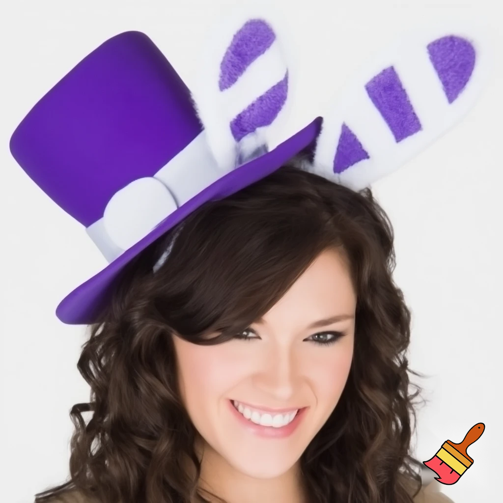 Easter top hat headband, yeah purple and white