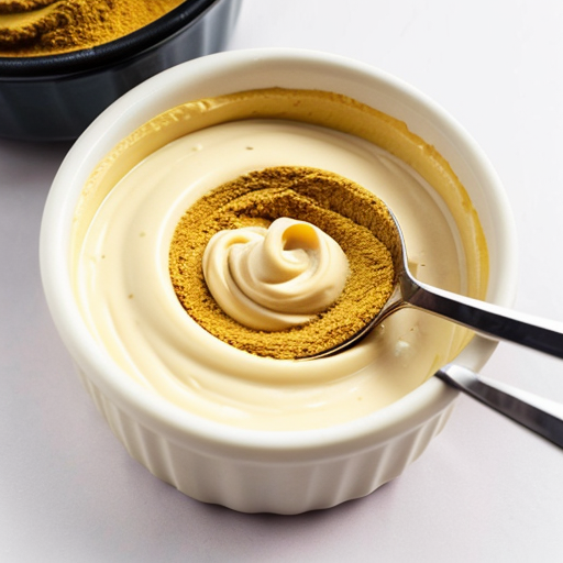 custard powder with a white background