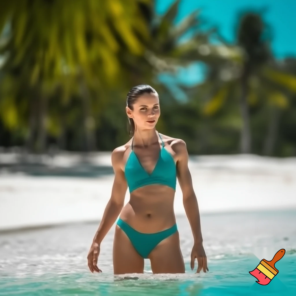 Create girl in bikini 