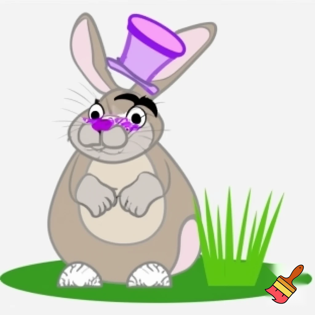 Easter bunny with a top hat