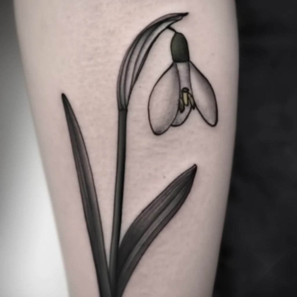 january birth flower tattoo