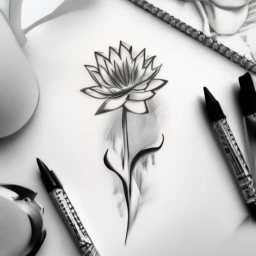 july birth flower tattoo