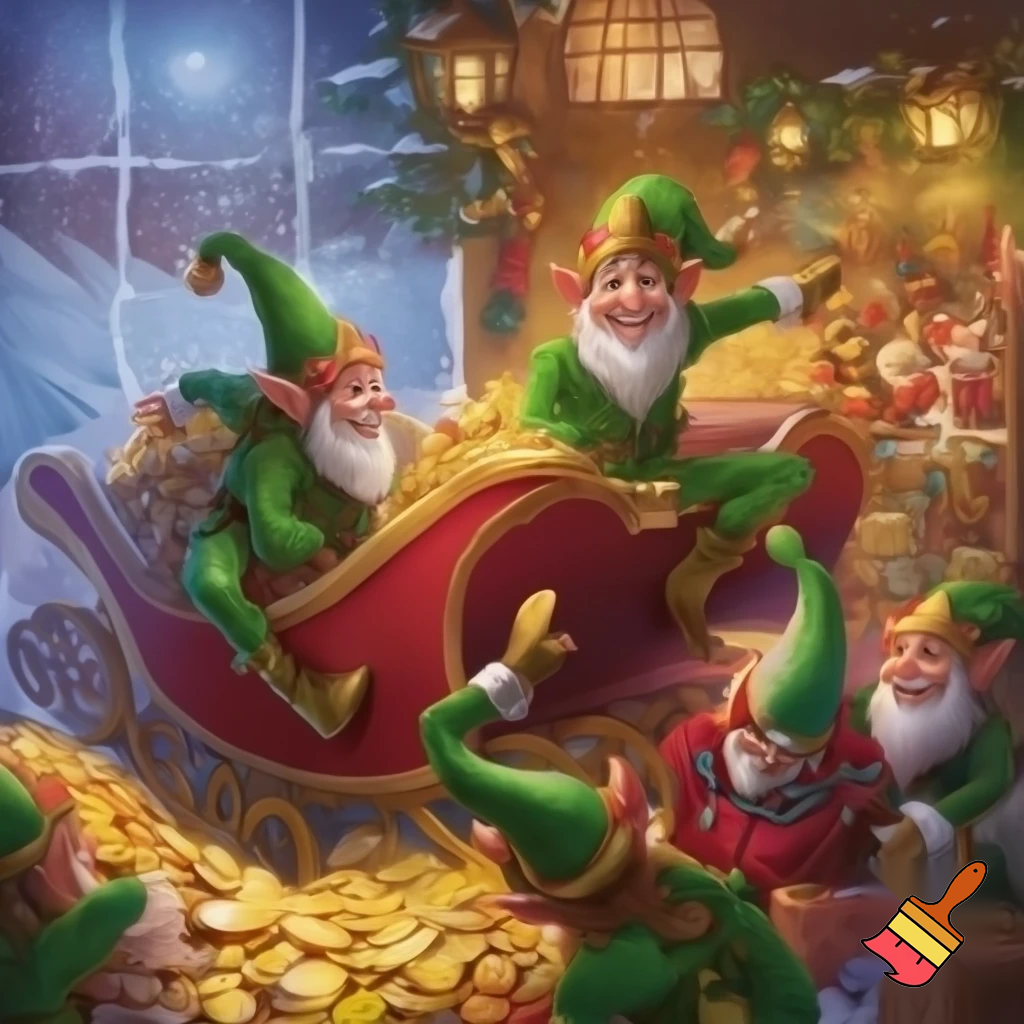 elves taking all of santas money 