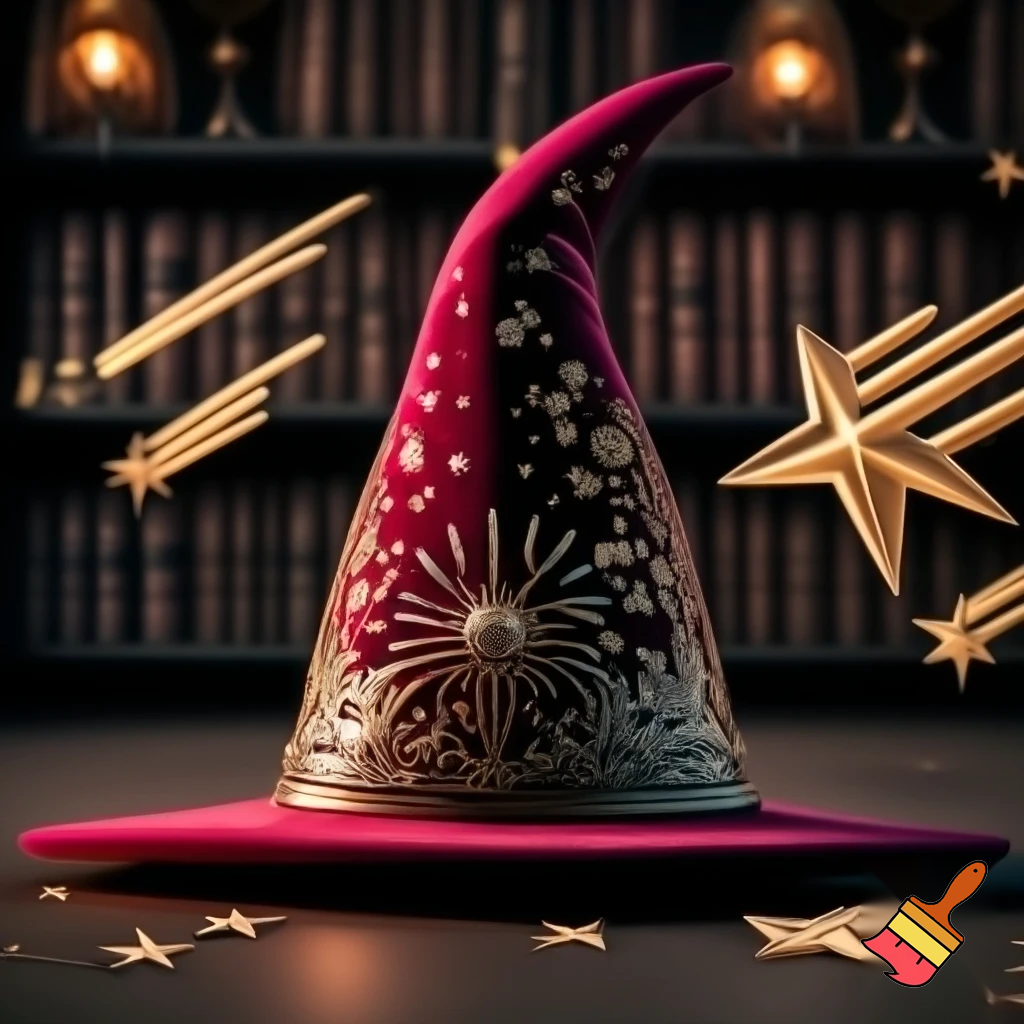 Christmas wizard hat stars and means read