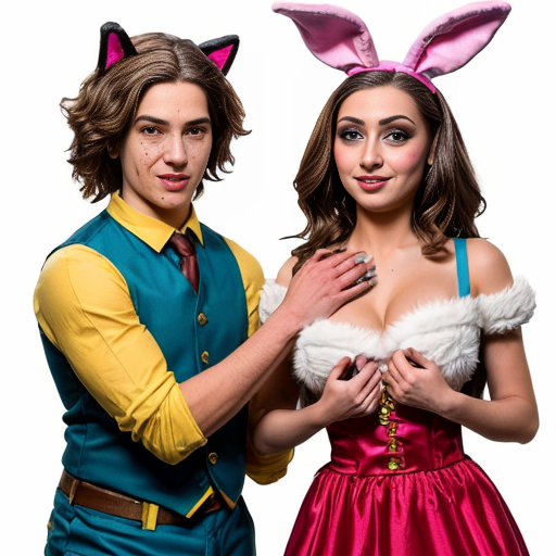 Show me what would happen if a boyfriend and girlfriend (Friday night funkin') were captured by female animatronics fnaf 2 , who then decided to make the boyfriend a girl (change his gender and appearance) and put the girl (boyfriend gender) in a cute sexy bunny animatronic costume, and the wife girlfriend in a female animatronic cat costume. Both died in agony. ( Blood ) How would the spirit of the girl (boyfriend gender) and his wife (girlfriend) react afterward?