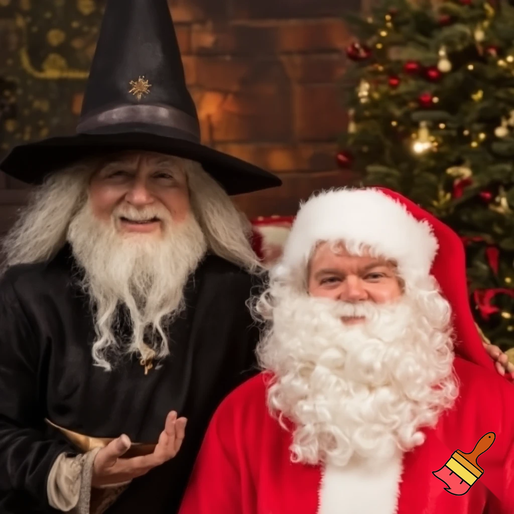 A wizard hat Christmas hat Santa Claus hat