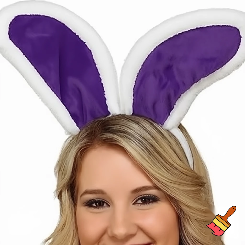 Easter bunny headband, top hat, Easter hat headband, top hat, purple and white, purple and white velvet top hat