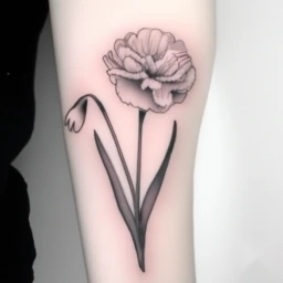 january birth flower tattoo