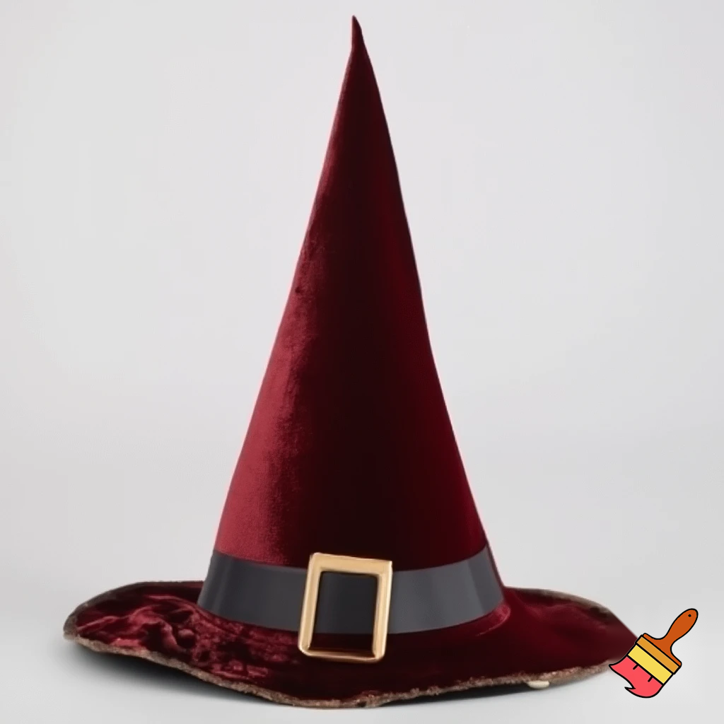 Christmas wizard hat read velvet
