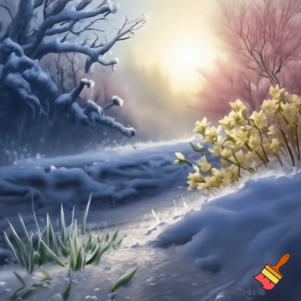 переход из зимы в весну

