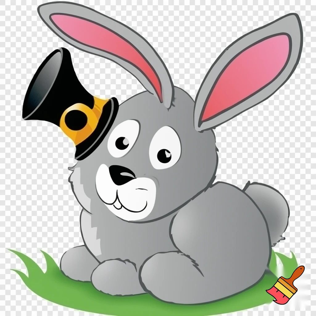 Easter bunny with a top hat