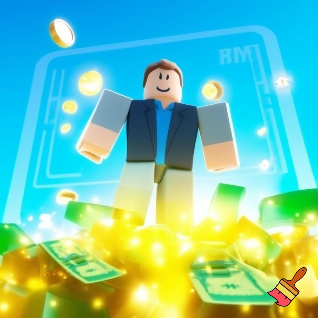 Roblox, thumbnail of a trading game. Vibrant but not too much
