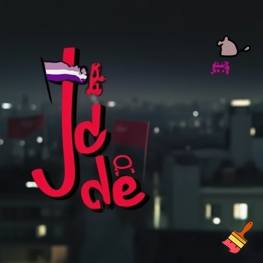 black city lofi background with emo-font style lettering that read: "YOU'RE NEVER FULLY DRESSED WITH OUT A SMILE!" in red fad to light black coloring, with pride flags: panromantic, asexual, trans masculine, pangender, and homosexual. also put the THERIAN symbol and a pusheen cat in the right corner. 