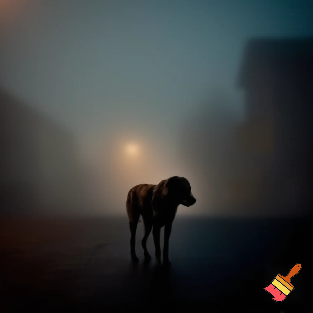 Dog in the fog