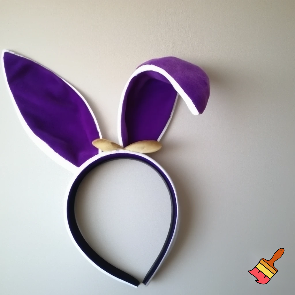 Easter top hat headband Easter bunny headband, purple and white with gold Easter top hat headband and fabric velvet and fabric velvet top head headband top hat headband