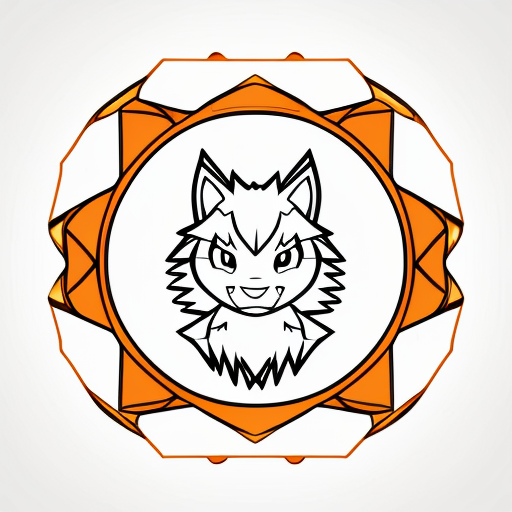 pokemon digimon tails prower mix styles wolf yellow orange and red patterns anime