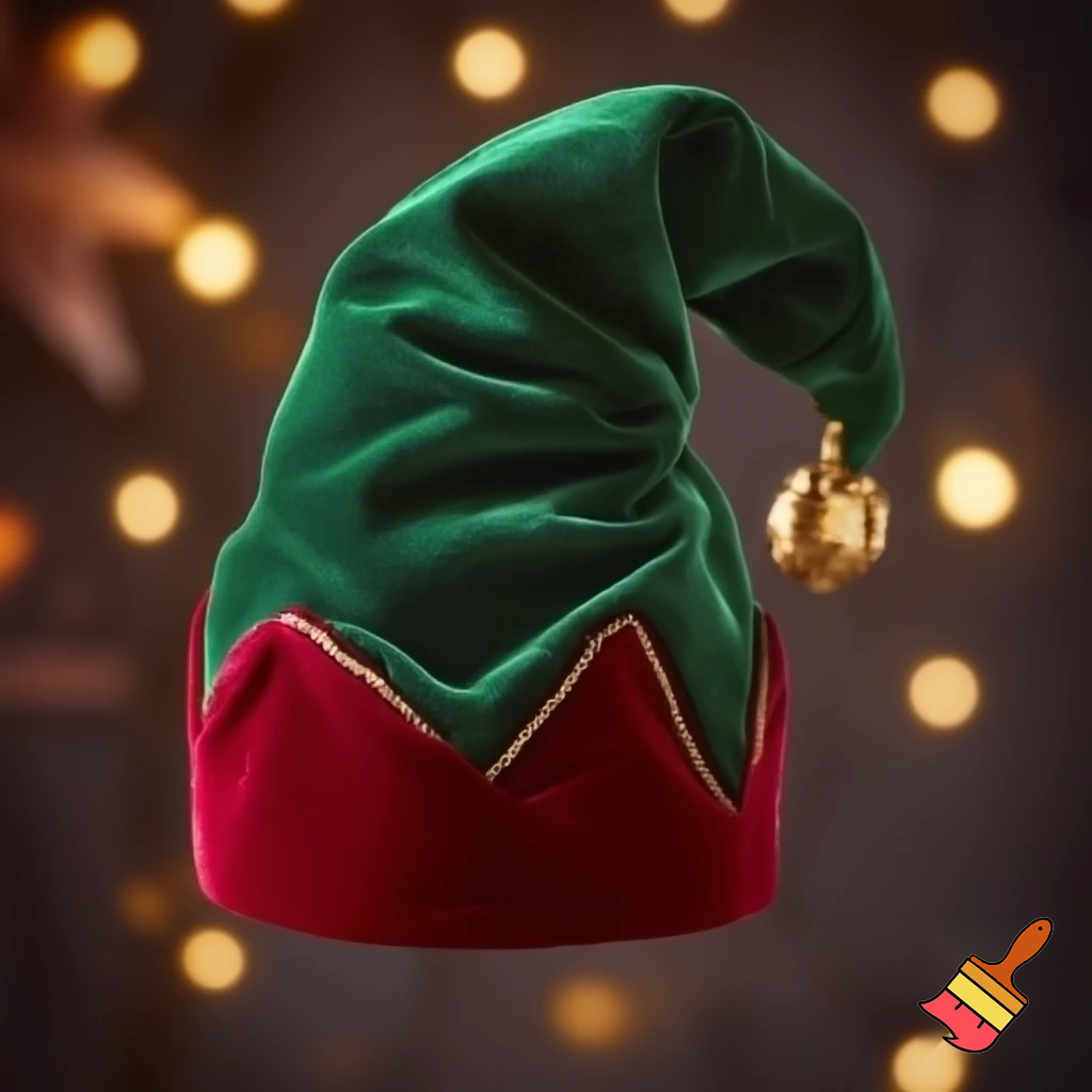 Christmas hat velvet elf on the shelf hat velvet
