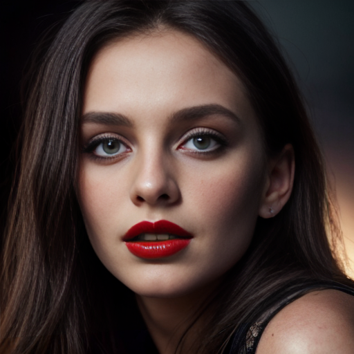 England wiite beauties, small face sharp, big eyes light, thick red lips juicy, black long hair hang over her hip and clear, soft lighting 16:9 vertical version 4k HD 4 big photos,