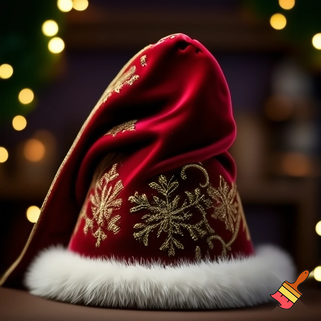Christmas wizard hat written and velvet