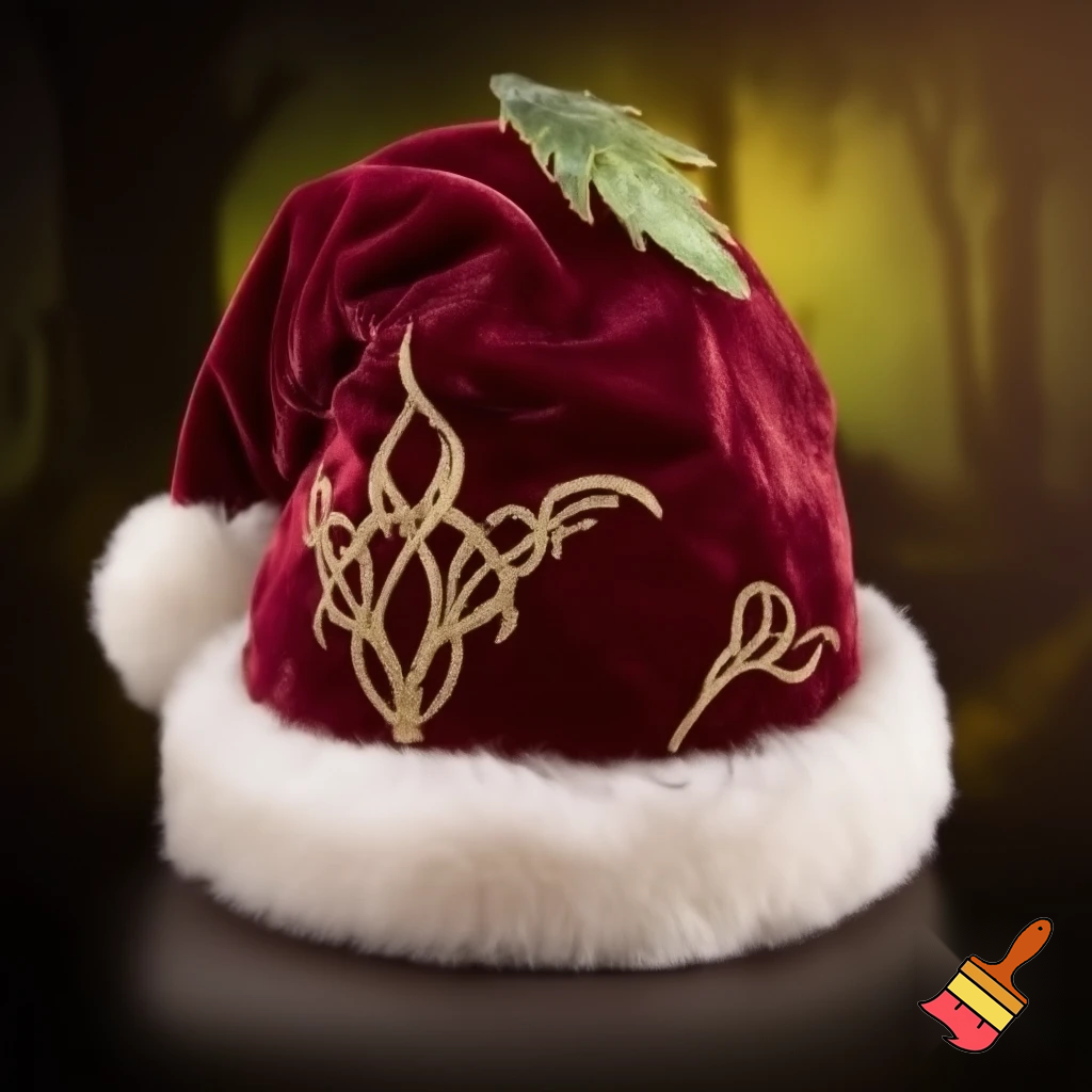 Elf Santa Claus hat velvet Santa Claus elf hat Santa Claus