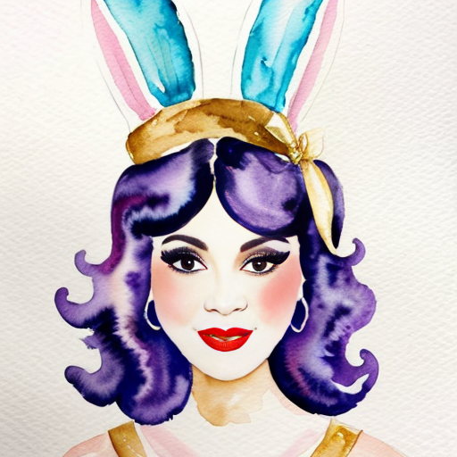  Purple and white Easter bunny headband top hat headband with gold