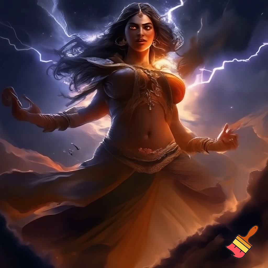 indian godes in angry mood
