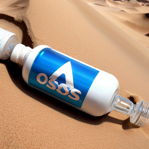 Un Renault Traffic de la société SOS OXYGENE (logo petit triangle bleu clair inversé et bouteille oxygène blanche) avec inscription "SOS Oxygene" en bleu, roulant dans les dunes du Sahara.