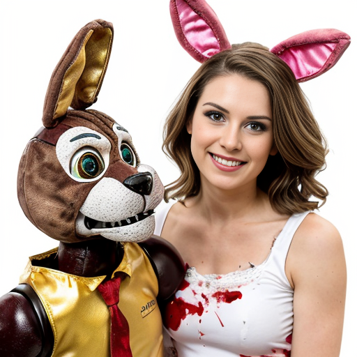 Show me what would happen if a boyfriend and girlfriend "Friday night funkin" were captured by female animatronics fnaf 2 , who then decided to make the boyfriend a girl (change his gender and appearance) and put the girl (boyfriend gender) in a cute sexy bunny animatronic costume, and the wife girlfriend in a female animatronic cat costume. Both died in agony. ( Blood ) How would the spirit of the girl (boyfriend gender) and his wife (girlfriend) react afterward?