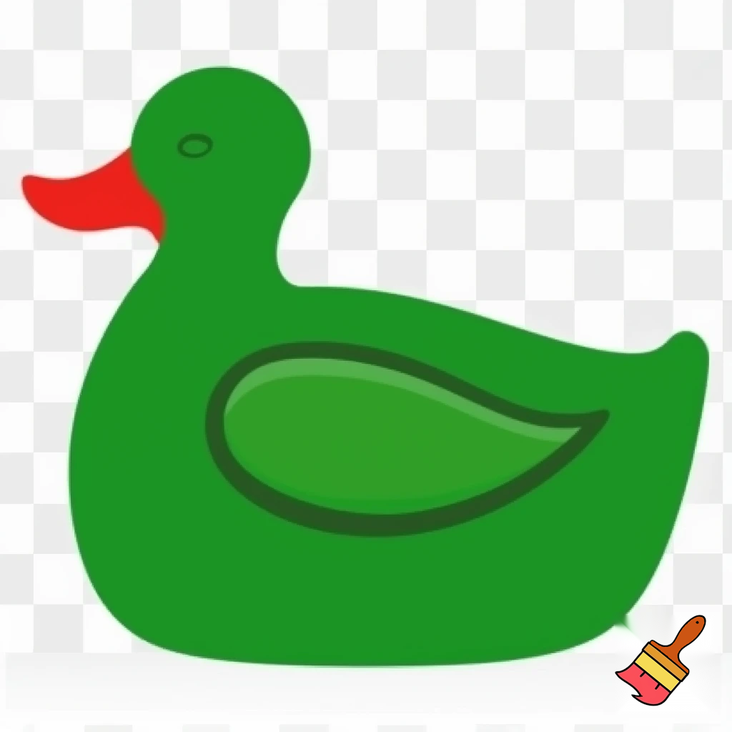 pato de boracha verde