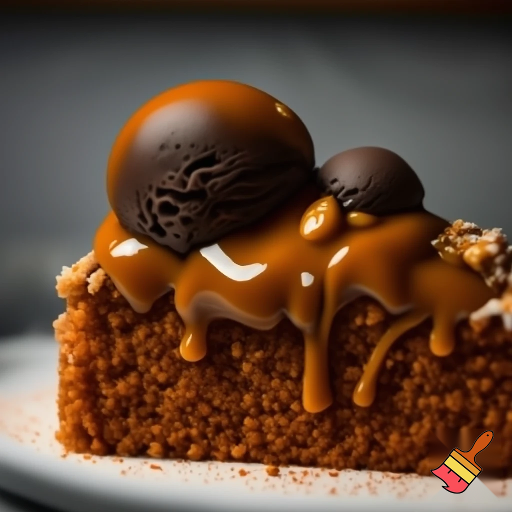 Carrot cake called carrot cake caramel and chocolate ice cream cake