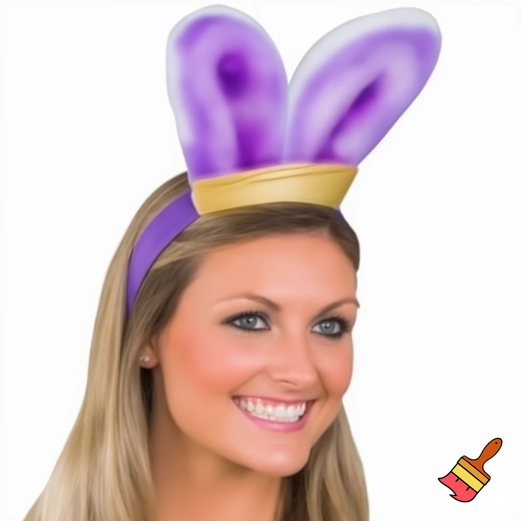 Easter bunny top hat headband, purple, purple and white with gold top hat top hat headband