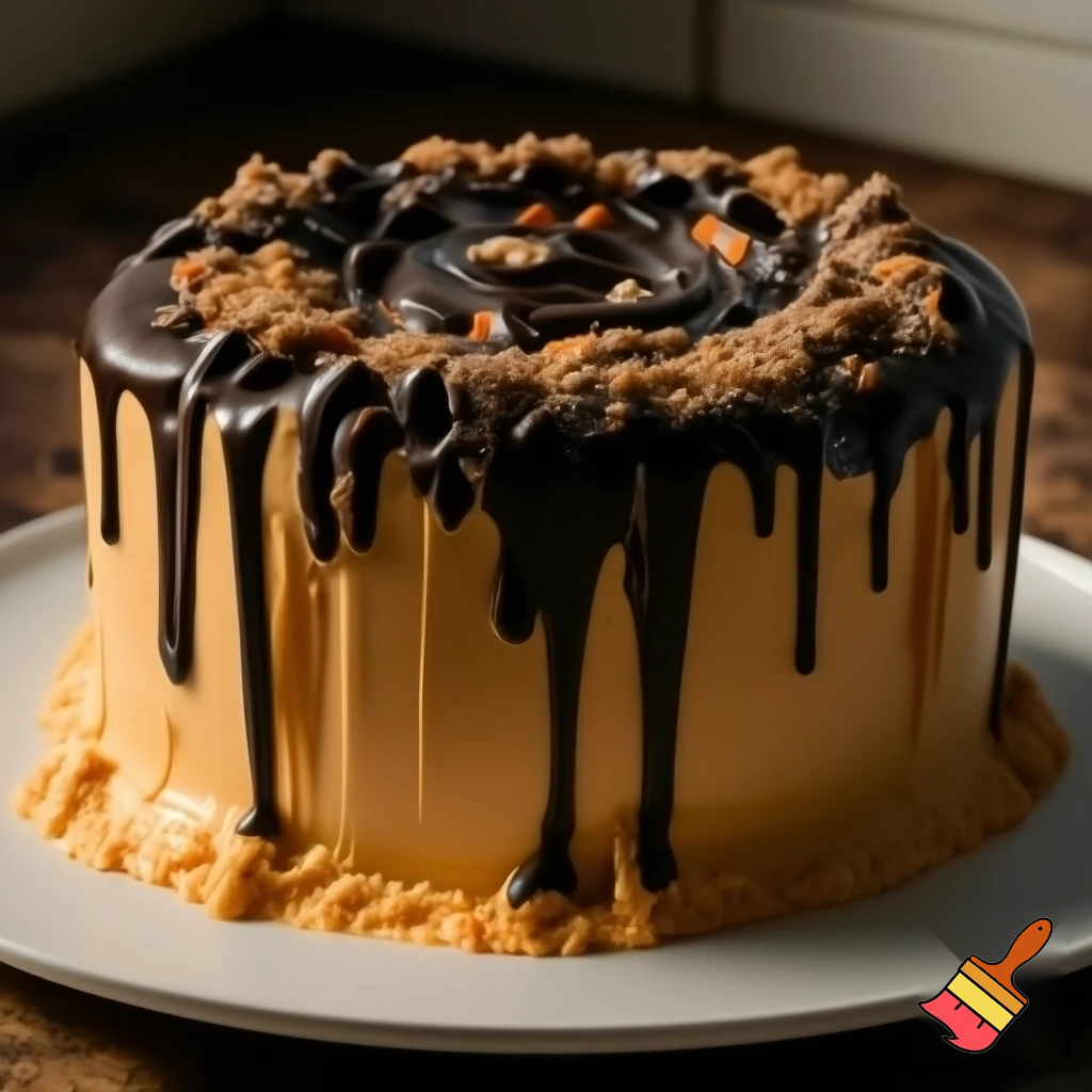 Carrot cake called carrot cake caramel and chocolate