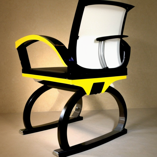 Director chair as a expressionism building, with exqagerated curved lines