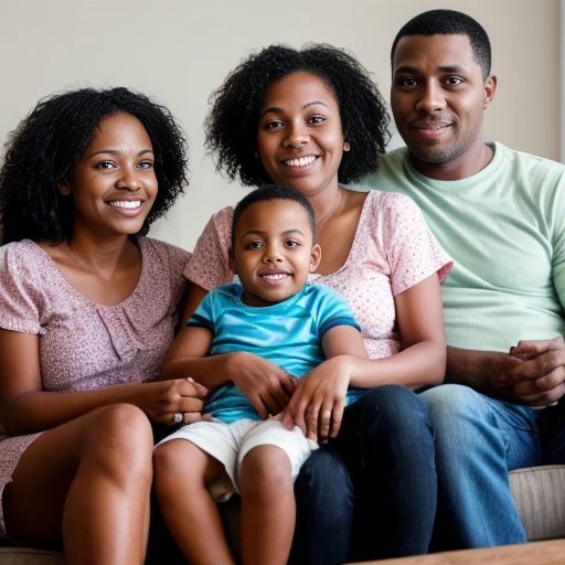 family of 6 without a wife black family