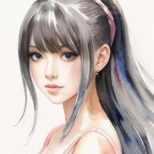 A girl by anime style
