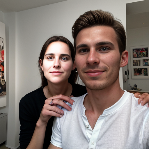 Goretzka and Vanessa at the house