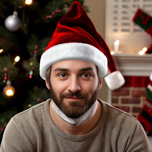 Christmas wizard hat written and velvet