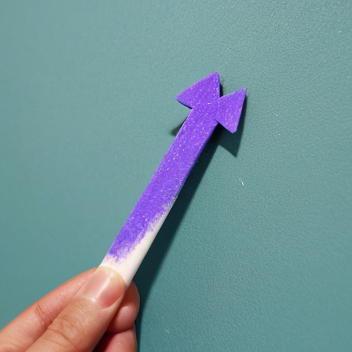 create a blue to purple arrow with the tip point up