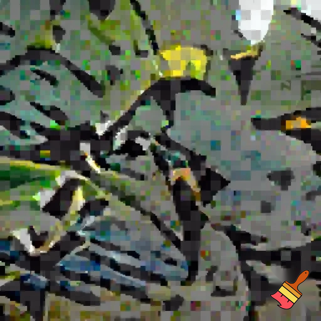 generate a picture that lives in a temperate forest it eats herd bound herbivores and its symbiotic relationship is mutualism but small animals eat it because they are in packs
 