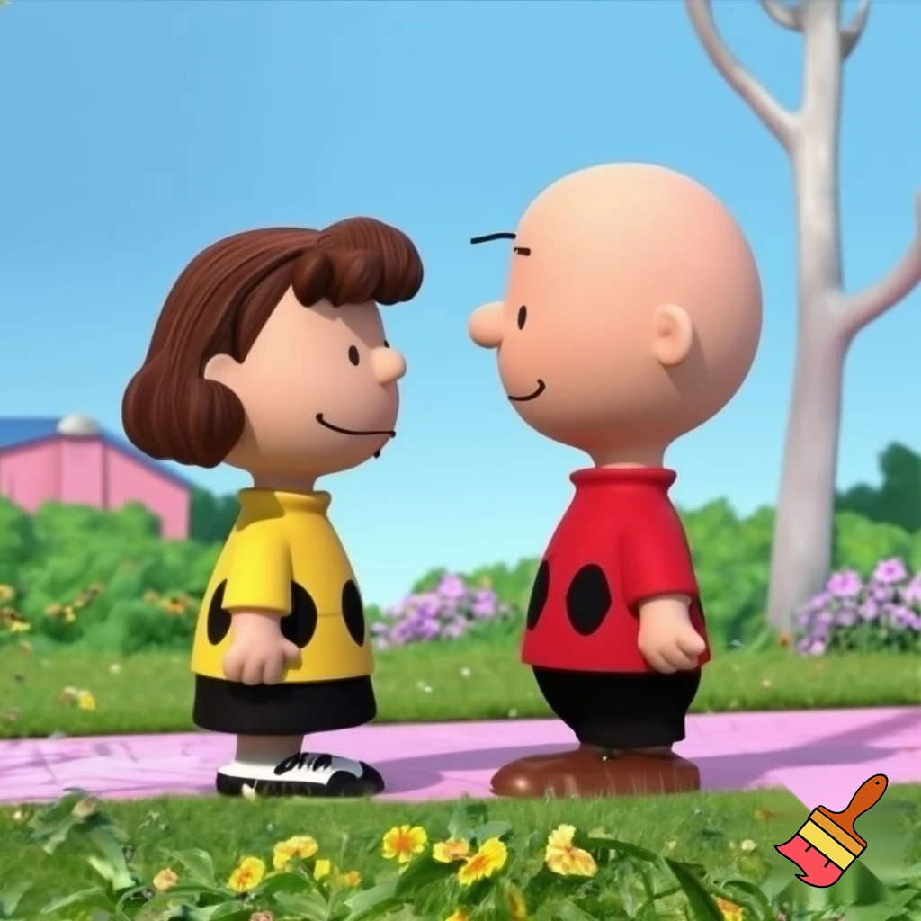 Charlie Brown with Peppermint Patty. They are in the playground and Charlie Brown is fucking Peppermint Patty.