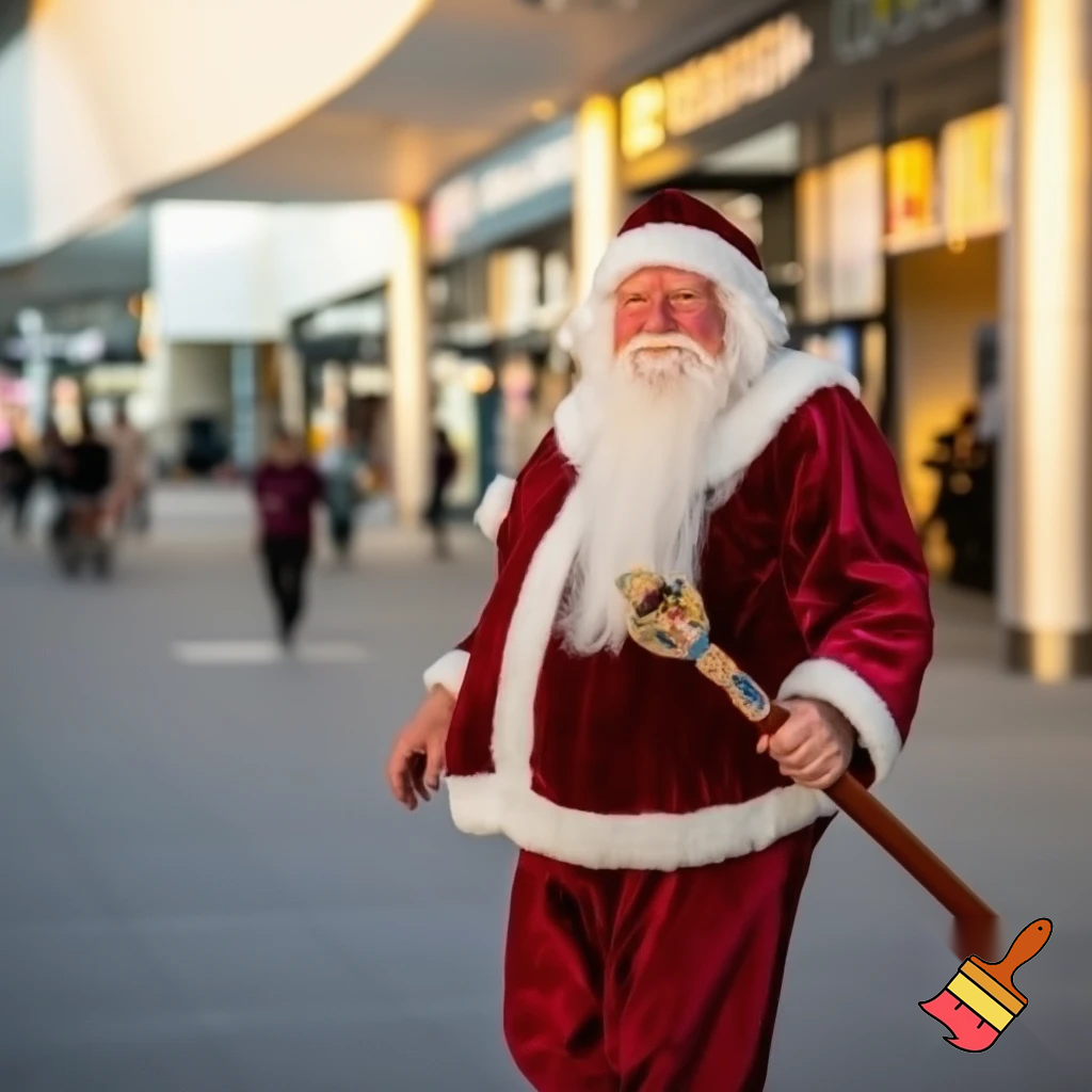 Santa Claus, Russia walking stick with the start the real Santa Claus shopping Centre in Australia
A star