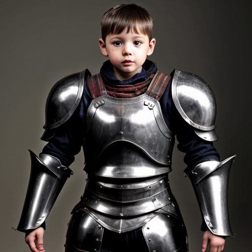 Little kid that is dumb and weak in armor




