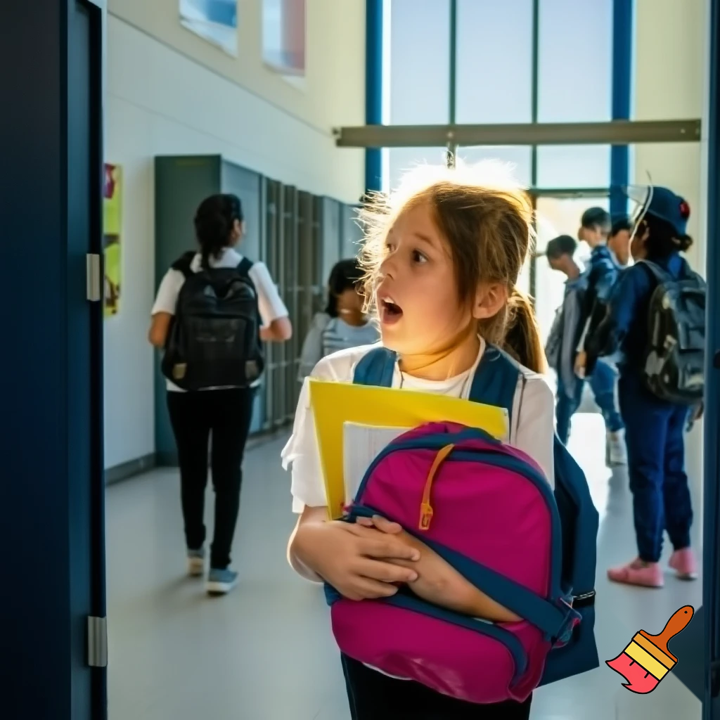 First day of school in 6th grade comic style