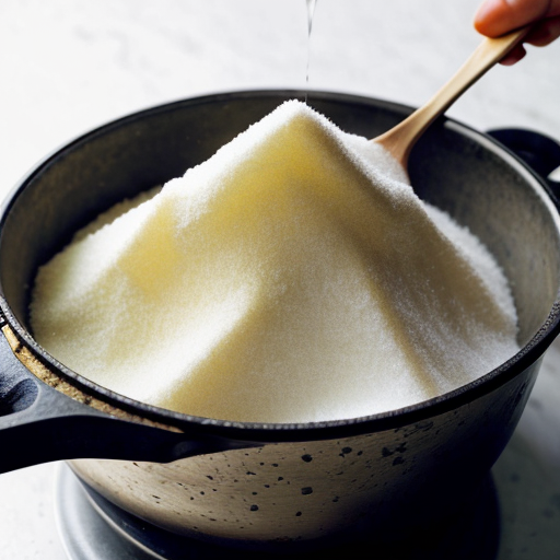 sugar falling through a sieve