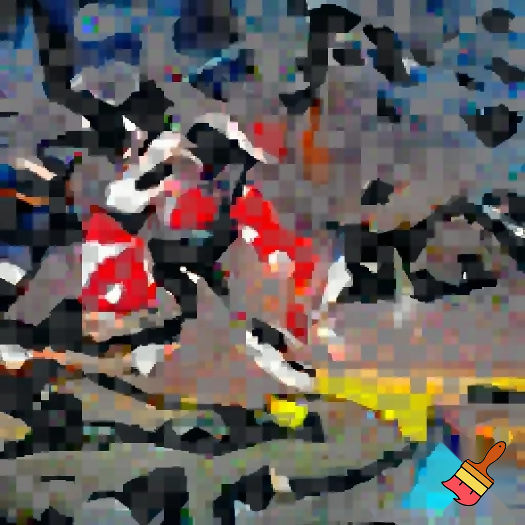 Little Dipper Pines hair red t-shirt brown short pants white socks black and white sneakers and Little Tiana red white dot bow in hair white t-shirt red white dot mini skirt white socks red shoes (the princess and the frog) on a sitting Cloud on a lava "Lava"